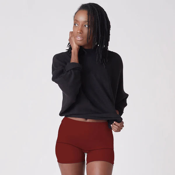 Period Loungewear Sleep Boyshort | Scarlet