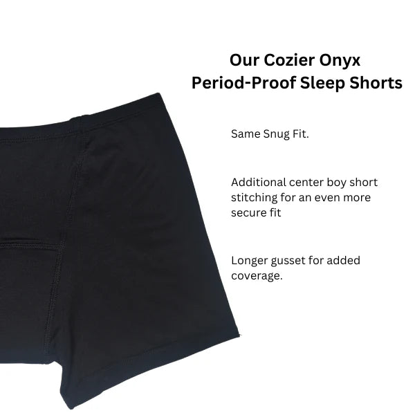 Period Loungewear Sleep Boyshort | Onyx